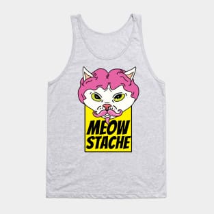 Cat with wig, hairless cat with wig, cat with a mustache Tank Top